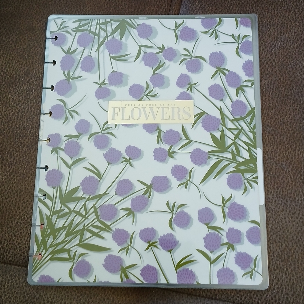 The Happy Planner classic sized cover and dashboards Feel as Free as the Flowers